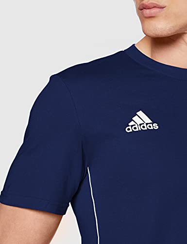 adidas CORE18 tee Camiseta de Manga Corta, Hombre, Dark Blue/White, M