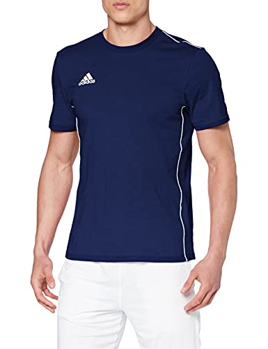 adidas CORE18 tee Camiseta de Manga Corta, Hombre, Dark Blue/White, M