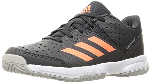 adidas Court Stabil Jr, Zapatilla de Balonmano, Grey Six/Signal Coral/Grey Two F17, 37 1/3 EU