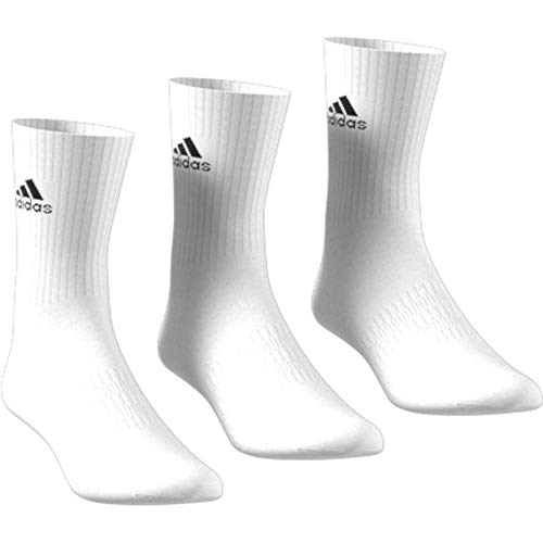 Adidas Cush Crw 3pp Socks, Unisex adulto, blanco (white/white/black), M
