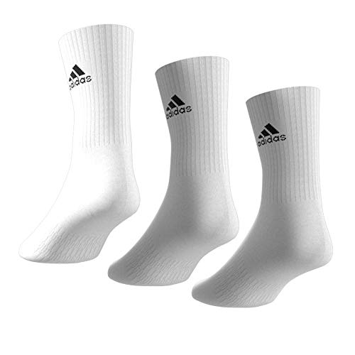 Adidas Cush Crw 3pp Socks, Unisex adulto, blanco (white/white/black), M