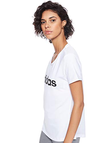 Adidas Desing 2 Move Logo tee Camiseta, Mujer, Blanco (White), S