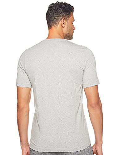 adidas E Lin tee Camiseta de Manga Corta, Hombre, Medium Grey Heather/Black, S