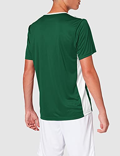 adidas Entrada 18 JSY T-Shirt, Hombre, Collegiate Green/White, L