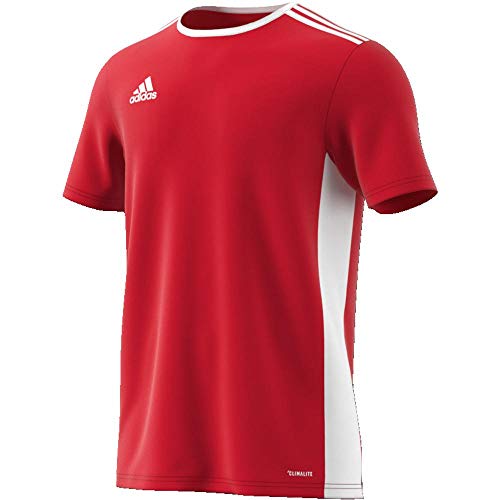 adidas Entrada 51 Camiseta de Fútbol para Hombre de Cuello Redondo en Contraste, Rojo (Power Red/White), M