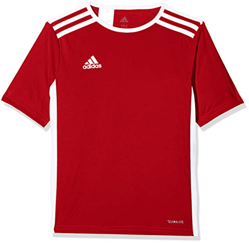 adidas Entrada 51 Camiseta de Fútbol para Hombre de Cuello Redondo en Contraste, Rojo (Power Red/White), M