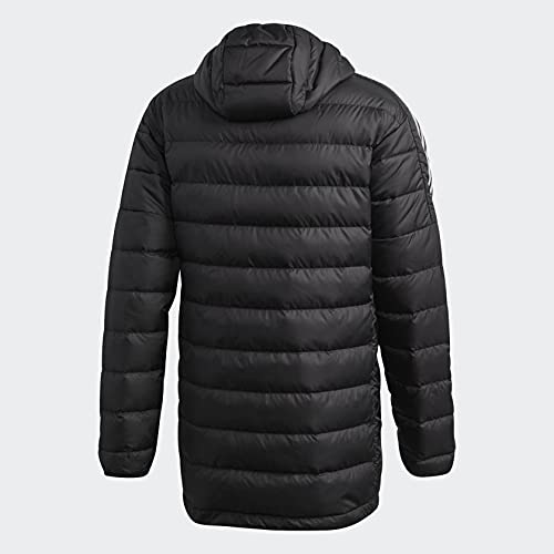 adidas ESS Down Parka Jacket, Black, M Mens