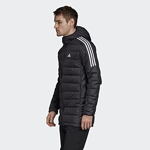 adidas ESS Down Parka Jacket, Black, M Mens