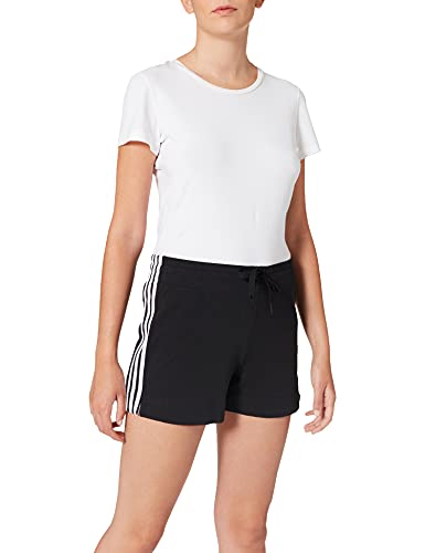 adidas Essentials 3-Stripes Shorts Pantalones Cortos de Deporte, Mujer, Negro (Black/White), L