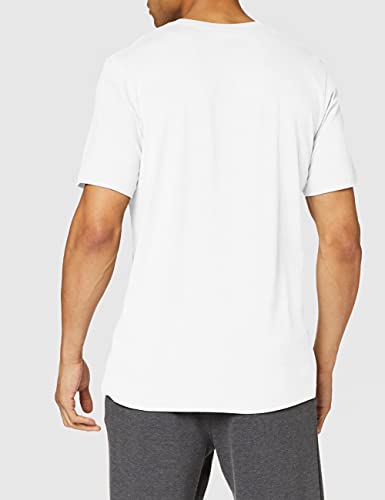 adidas Essentials Linear Logo tee Camiseta, Hombre, Blanco (White/Black), L