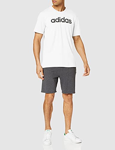 adidas Essentials Linear Logo tee Camiseta, Hombre, Blanco (White/Black), M