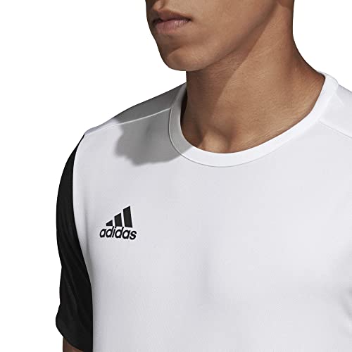 adidas ESTRO 19 JSY Camiseta de Manga Corta, Niños, White, M