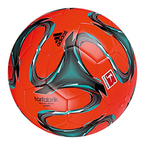 adidas F93535 DFL Glider - Balón de fútbol (Talla 5), Color Negro y Rojo