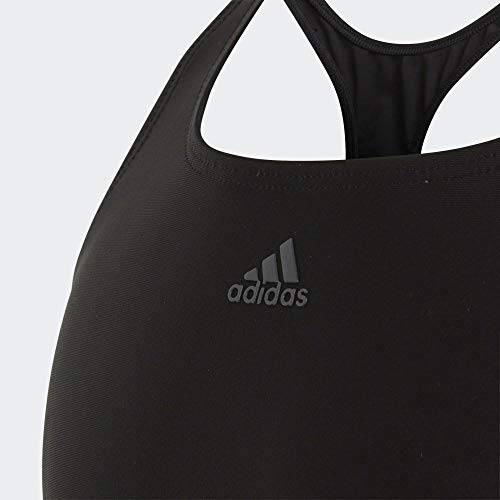 adidas FIT 2PC 3S Y Traje de Baño, Niñas, Negro (Black/White), 152 (11-12 años)