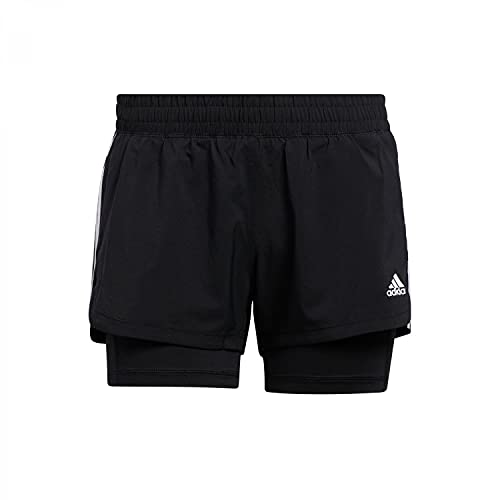 adidas GL7686 Pacer 3S 2 IN 1 Shorts Women's Black/White XS