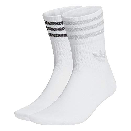 adidas GN3069 MID CUT GLT SCK Socks womens white/silver met. M