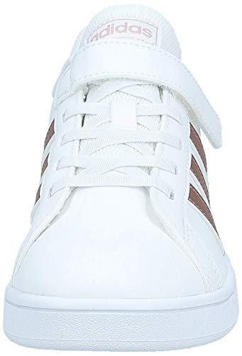 adidas Grand Court C, Sneaker, Footwear White/Vapour Grey Metallic/Light Granite, 28 EU