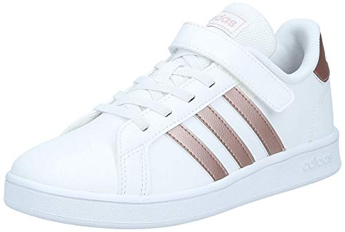 adidas Grand Court C, Sneaker, Footwear White/Vapour Grey Metallic/Light Granite, 28 EU