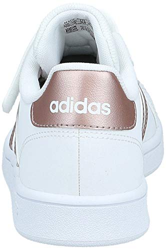 adidas Grand Court C, Sneaker, Footwear White/Vapour Grey Metallic/Light Granite, 35 EU