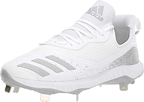 adidas Icon V Bounce Cleats, Zapatillas Deportivas. Hombre, FTWR Met FTWR-Casco de Ciclismo, Color Blanco y Plateado, 40 2/3 EU