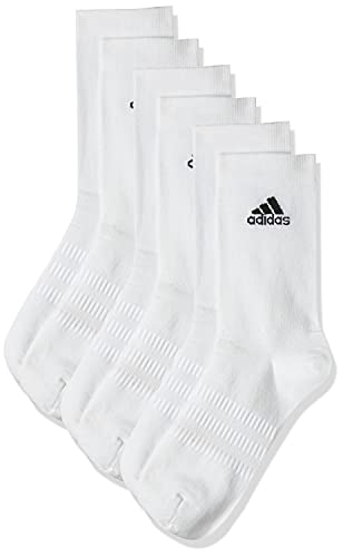 adidas Light Crew 3PP Calcetines, Unisex Adulto, White/White/White, M