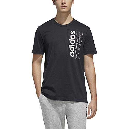 adidas M BB T Camiseta de Manga Corta, Hombre, Black/White