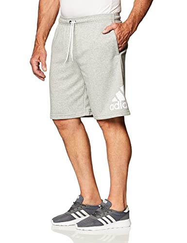 adidas M Mh Bosshortft Sport Shorts, Hombre, Medium Grey Heather/White, XL