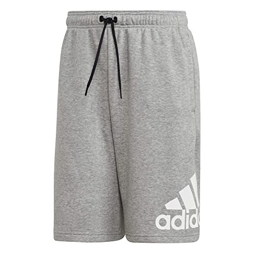 adidas M Mh Bosshortft Sport Shorts, Hombre, Medium Grey Heather/White, XL