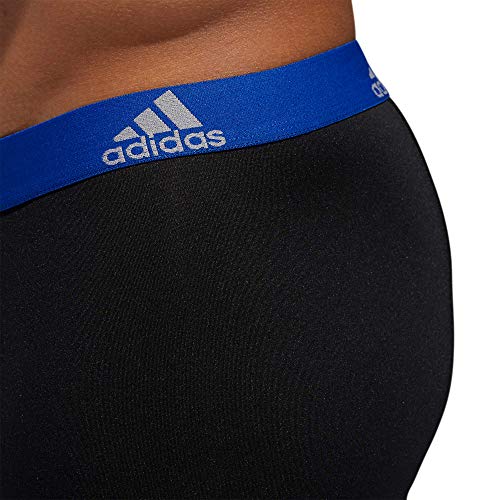 adidas Men's Performance Trunk Underwear (3-Pack) Boxed, Black/Collegiate Royal Blue/Scarlet Red, Large