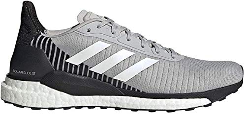 adidas Men's SolarGlide ST 19 Running Shoe - Color: Grey/White/Solar Orange (Regular Width) - Size: 14