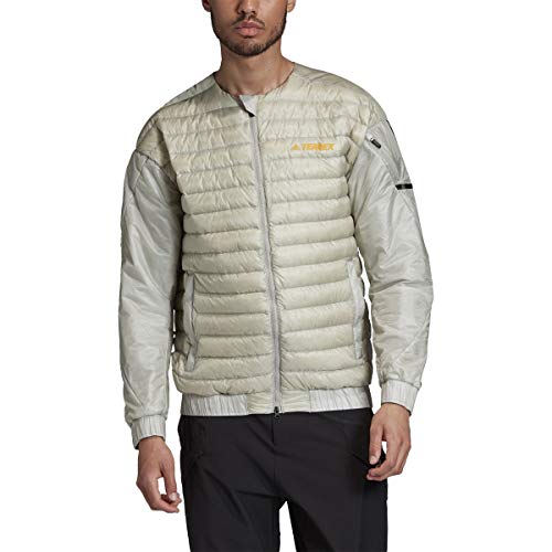 adidas Men's Standard Terrex Hike Bomber Down Jacket, Metal Grey, M