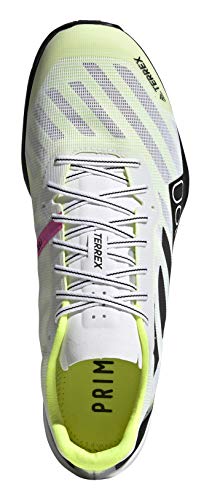 adidas Men's Terrex Speed Pro Trail Running Shoe, Cloud White/Core Black/Solar Yellow - 7