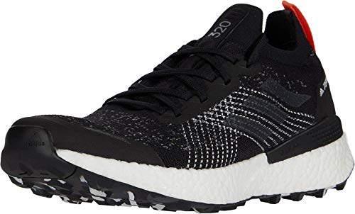 adidas Men's Terrex Two Ultra Parley Trail Running Shoe, Black/Grey/Blue Spirit, 8.5 D (M)