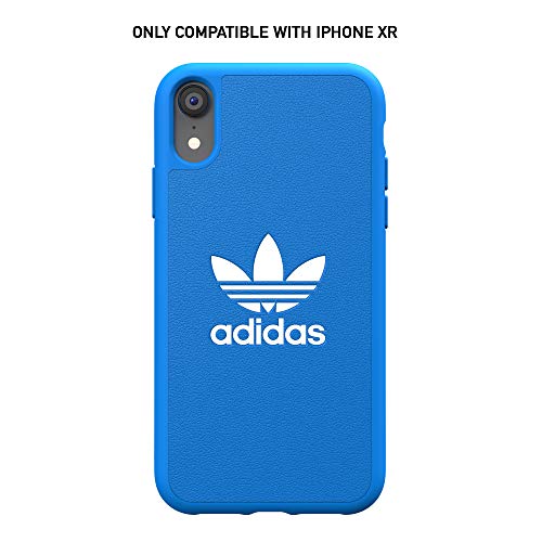 adidas Moulded Logo - Carcasa para Apple iPhone XR, Color Azul y Blanco