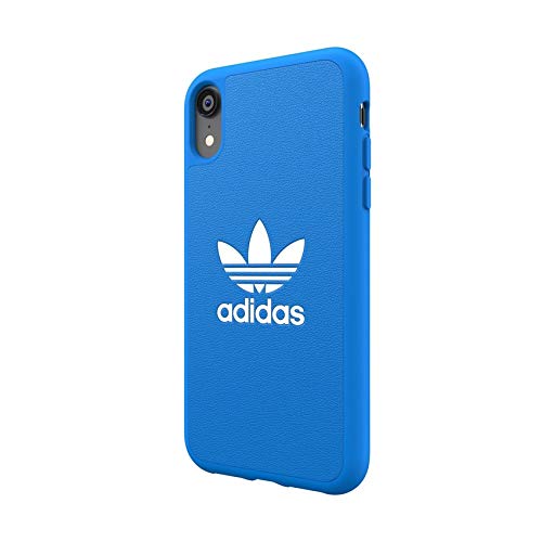 adidas Moulded Logo - Carcasa para Apple iPhone XR, Color Azul y Blanco