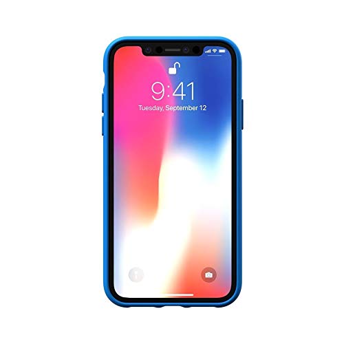 adidas Moulded Logo - Carcasa para Apple iPhone XR, Color Azul y Blanco