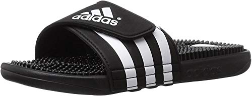 adidas Originals Men's Adissage Sandal, Black/Mt Silv, 14 M