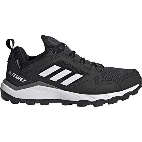 adidas Originals Women's Terrex Agravic TR GTX Trail Running Shoe, Black/Crystal White/Acid Mint, 5