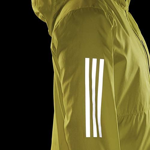 adidas Own The Run Hooded Wind Jacket Men's, Yellow, Size M