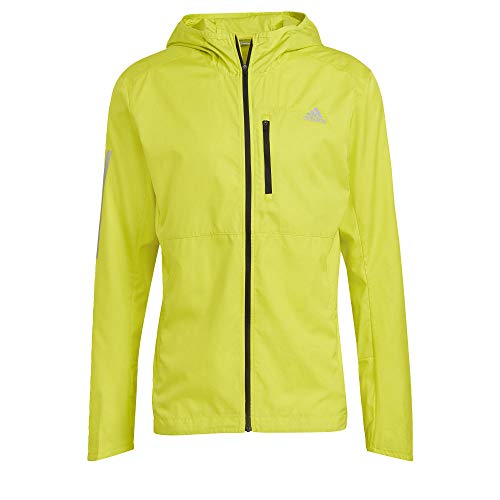 adidas Own The Run Hooded Wind Jacket Men's, Yellow, Size M