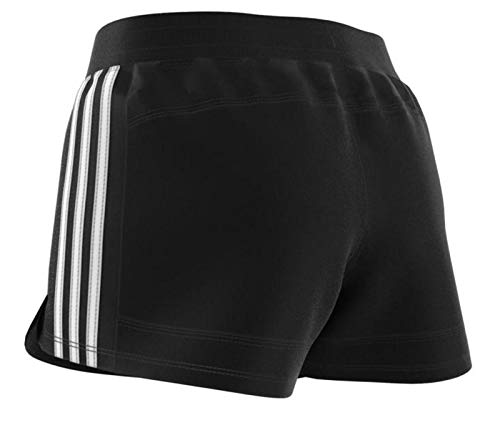 adidas Pacer 3S Knit Pantalones Cortos de Deporte, Mujer, Black/White, XL