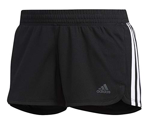 adidas Pacer 3S Knit Pantalones Cortos de Deporte, Mujer, Black/White, XL