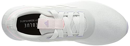 adidas QT Racer Sport, Road Running Shoe Mujer, Cloud White/Purple Tint/Solar Red, 38 EU