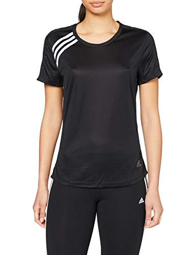 adidas Run IT tee TS Camiseta de Manga Corta, Mujer, Negro, 2XS