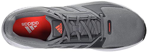 adidas Runfalcon 2.0, Road Running Shoe Hombre, Grey/Iron Metallic/Solar Red, 41 1/3 EU