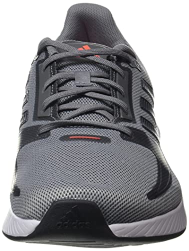 adidas Runfalcon 2.0, Road Running Shoe Hombre, Grey/Iron Metallic/Solar Red, 41 1/3 EU