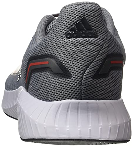 adidas Runfalcon 2.0, Road Running Shoe Hombre, Grey/Iron Metallic/Solar Red, 41 1/3 EU