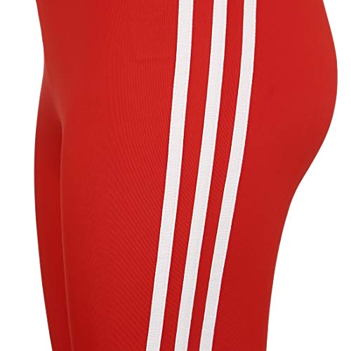 adidas Short Tight Mallas, Mujer, Lush Red/White, 44