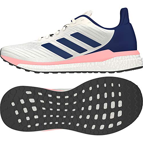 adidas Solar Drive 19 W, Zapatillas de Running Mujer, Chalk White/Tech Indigo/Glory Pink, 41 1/3 EU