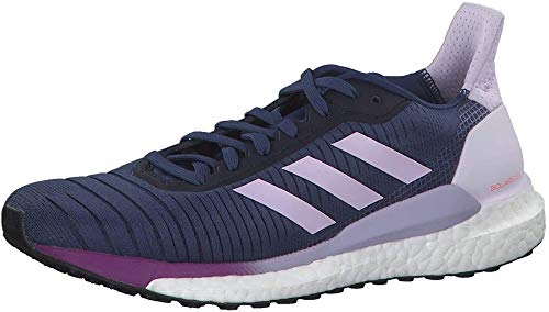 adidas Solar Glide 19 W, Zapatillas para Correr Mujer, Tech Indigo/FTWR White/Purple Tint, 36 EU